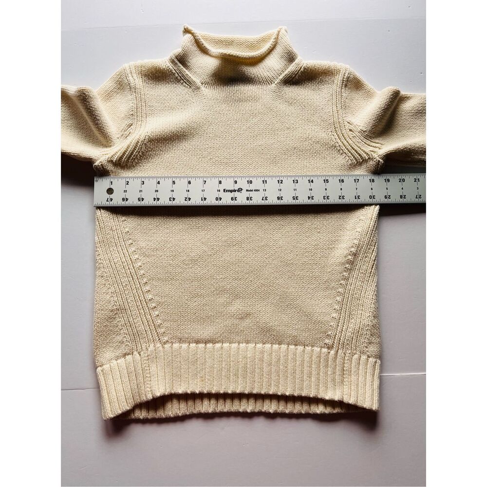 J. Crew ALWAYS 1988 Rollneck Preppy Knit Sweater Ivory Cream Womens Size Medium - Picture 4 of 9